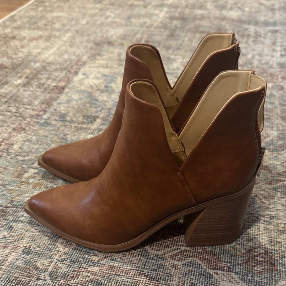 Elegant Brown Leather Ankle Boots